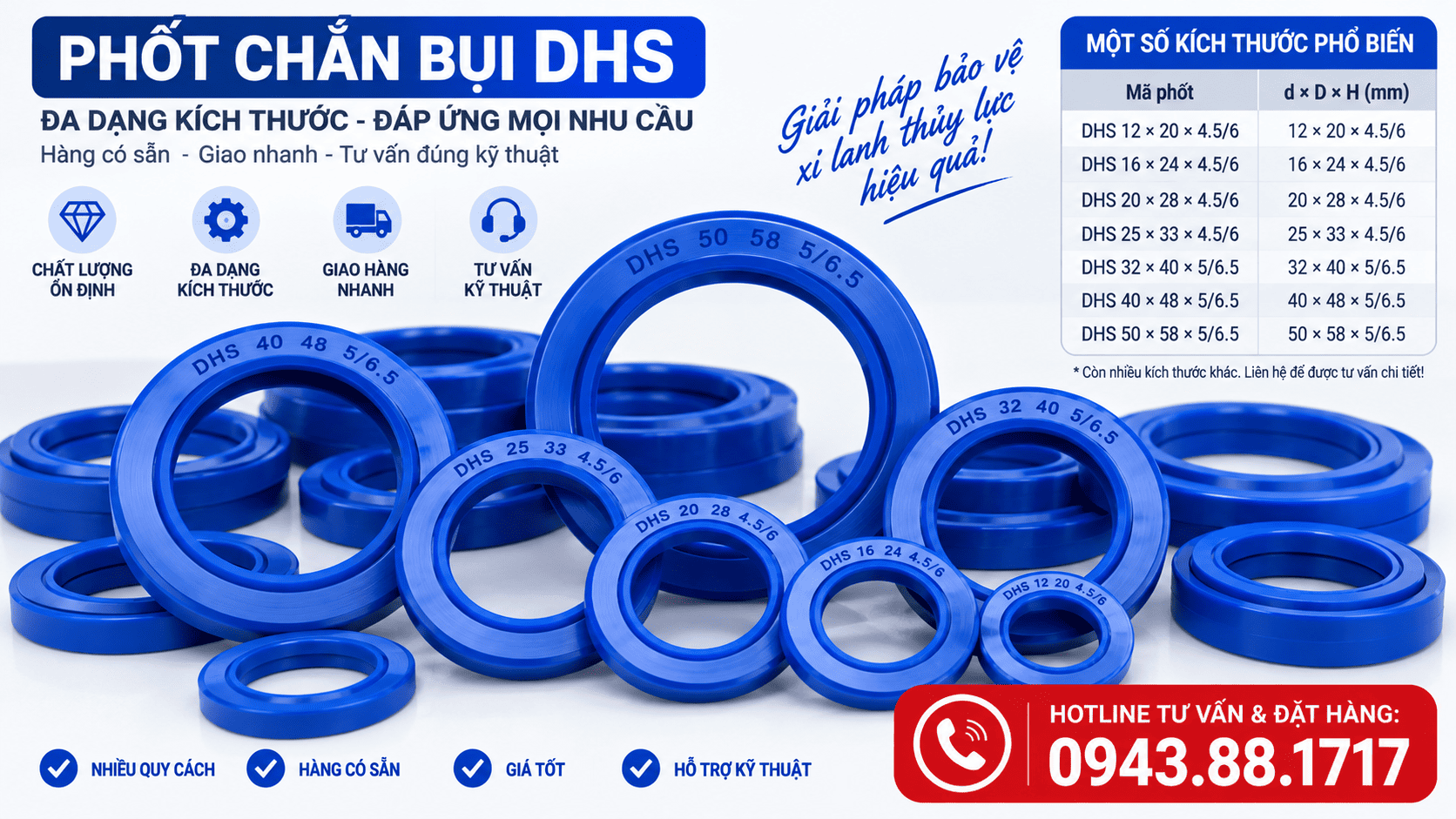 Mua phốt ben chắn bụi DHS ở đâu uy tín, chất lượng, giá tốt?