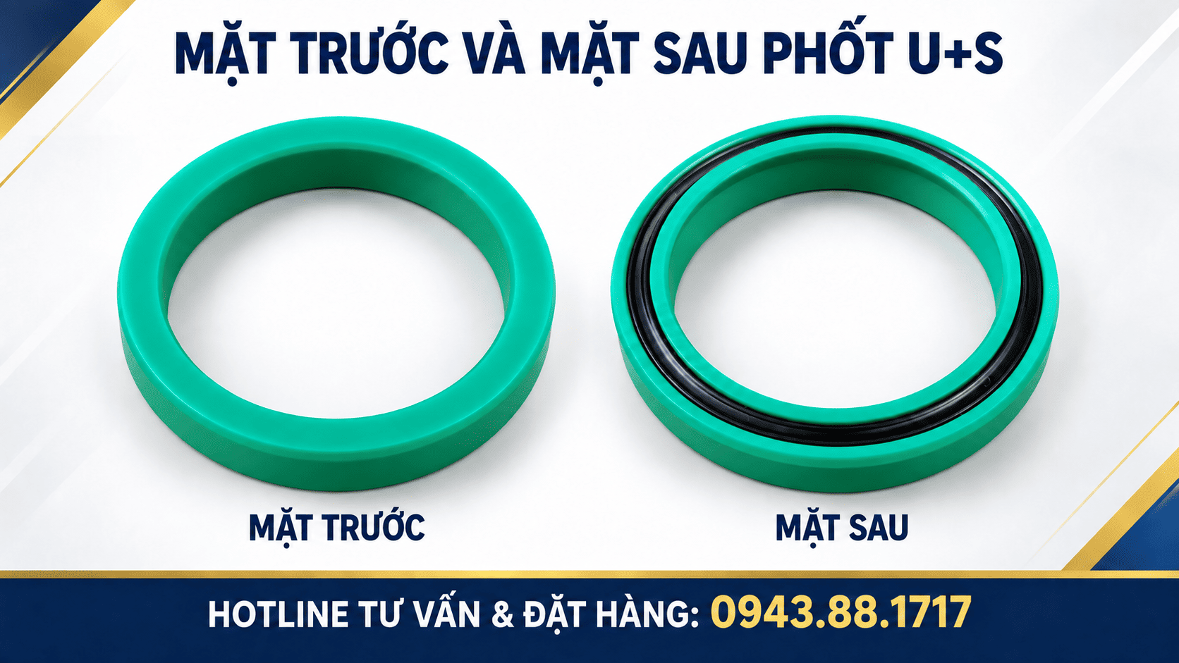 Phốt ben thủy lực U+S – Phớt U+S chịu áp, nhiều kích thước