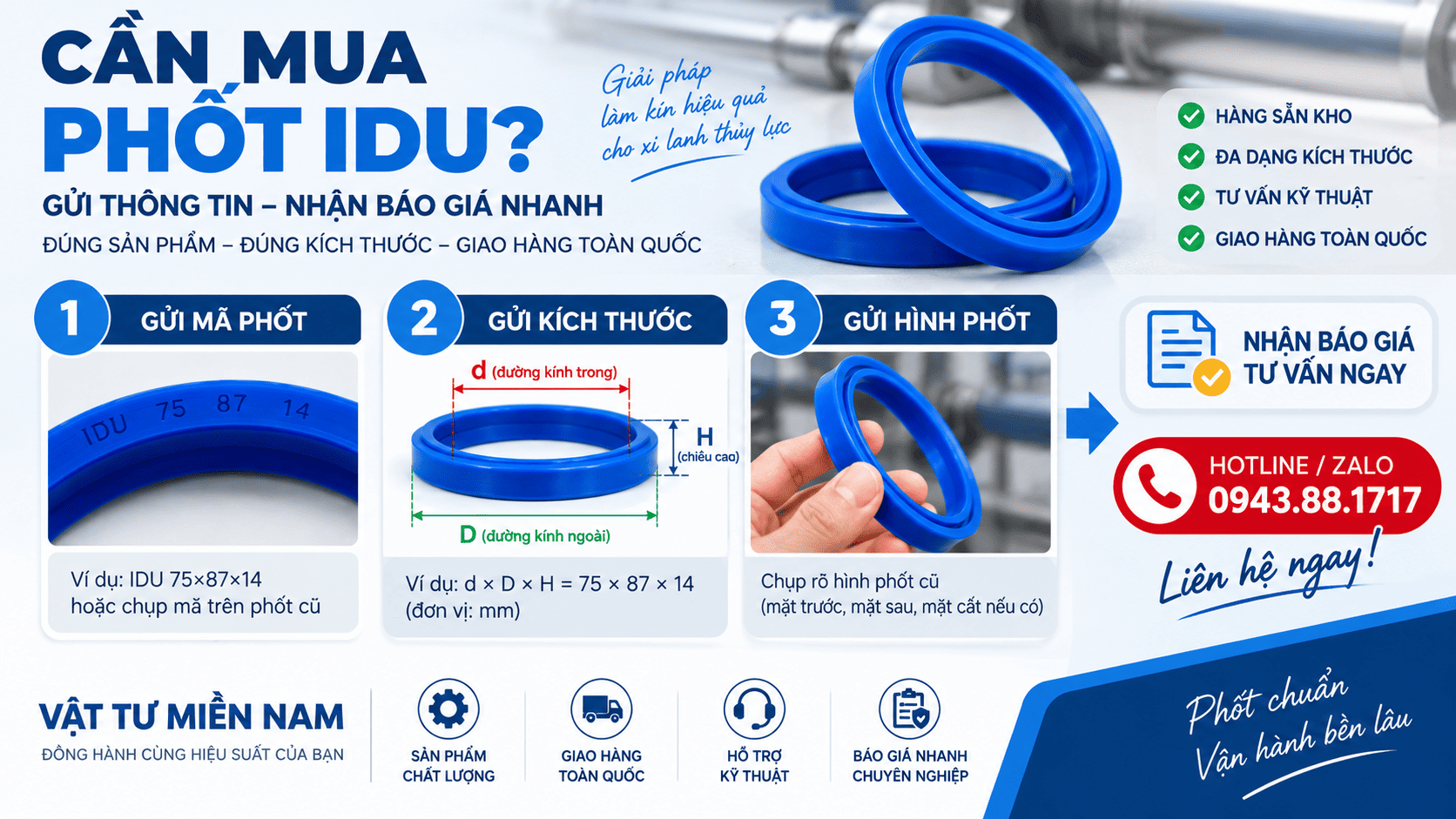 Mua phốt IDU tại Vật Tư Miền Nam