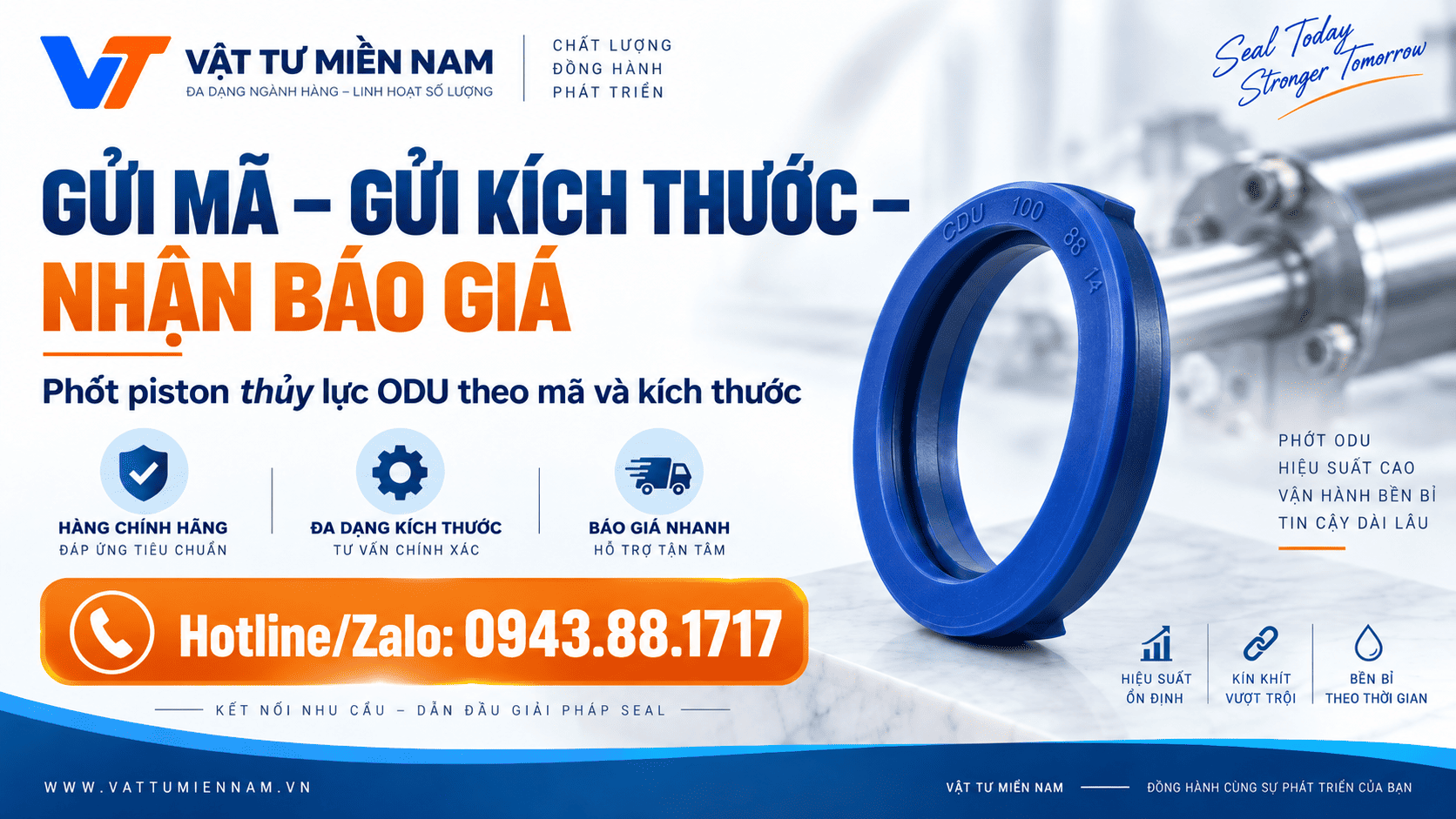 Mua phốt thủy lực ODU ở đâu uy tín, giá tốt?