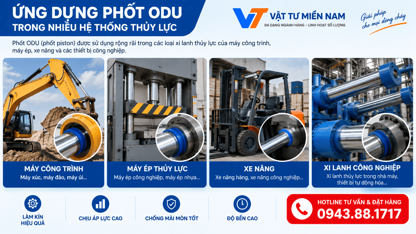 Phốt ODU được sử dụng ở đâu?