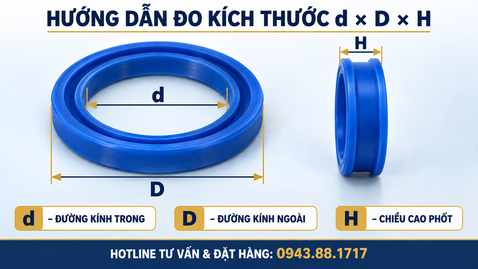hướng dẫn đo kích thước phốt ben thủy lực UHS