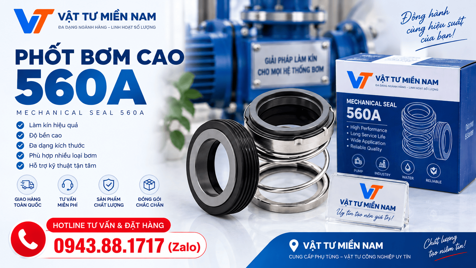 Mua phốt bơm cao 560A ở đâu uy tín, giá tốt?