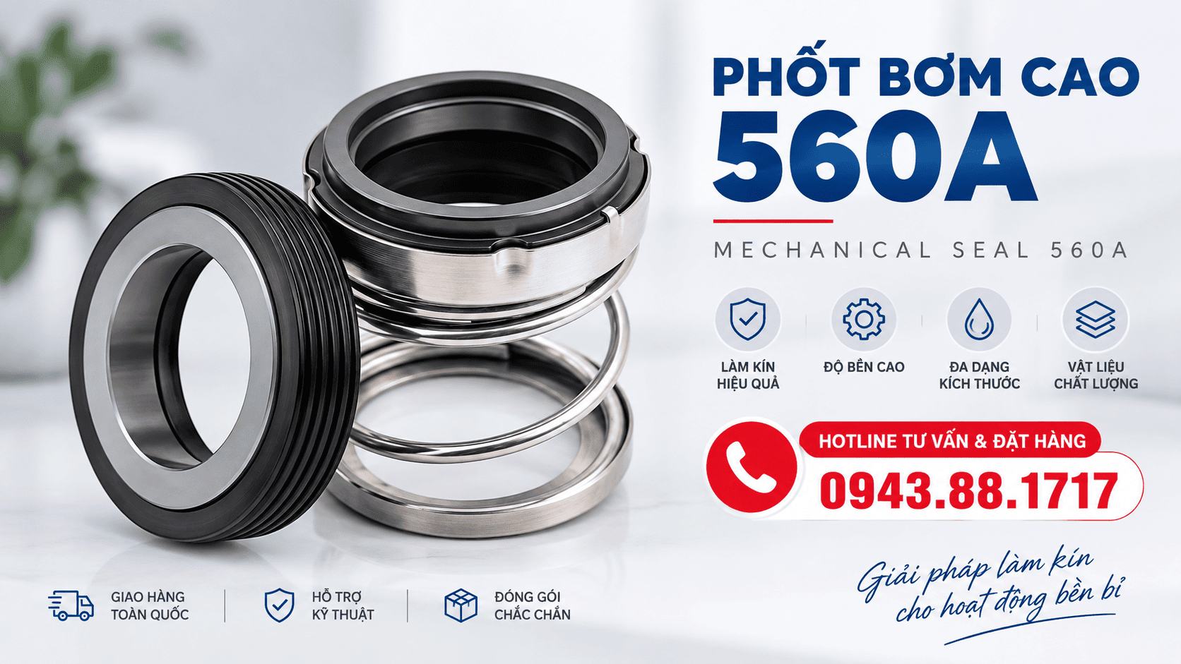 Phốt bơm cao 560A – Kích thước, cấu tạo và cách chọn đúng