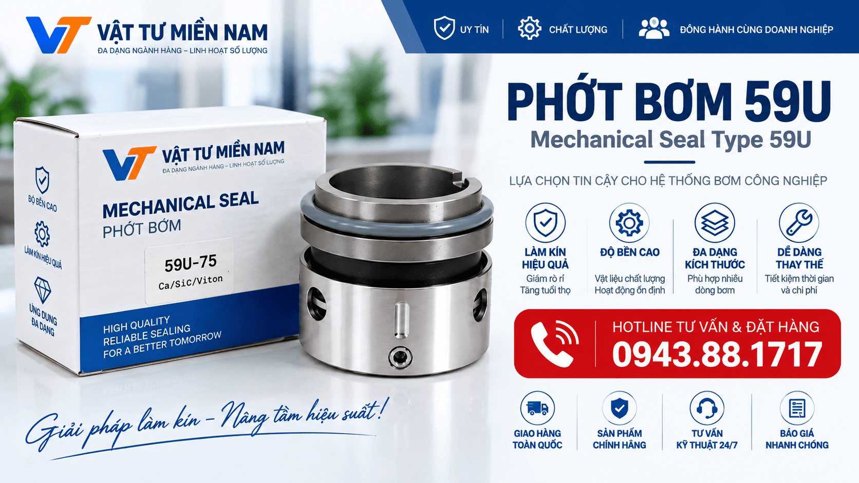 Mua phớt bơm 59U Viton ở đâu uy tín, giá tốt?