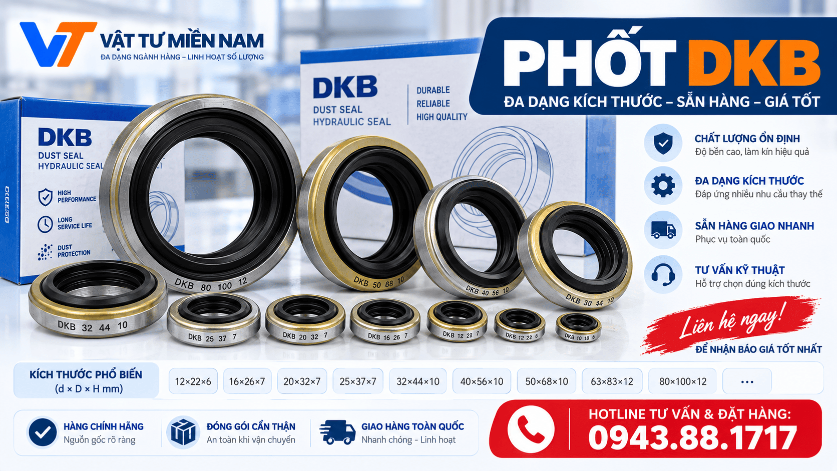 Mua phớt DKB ở đâu uy tín, chất lượng và giá tốt?