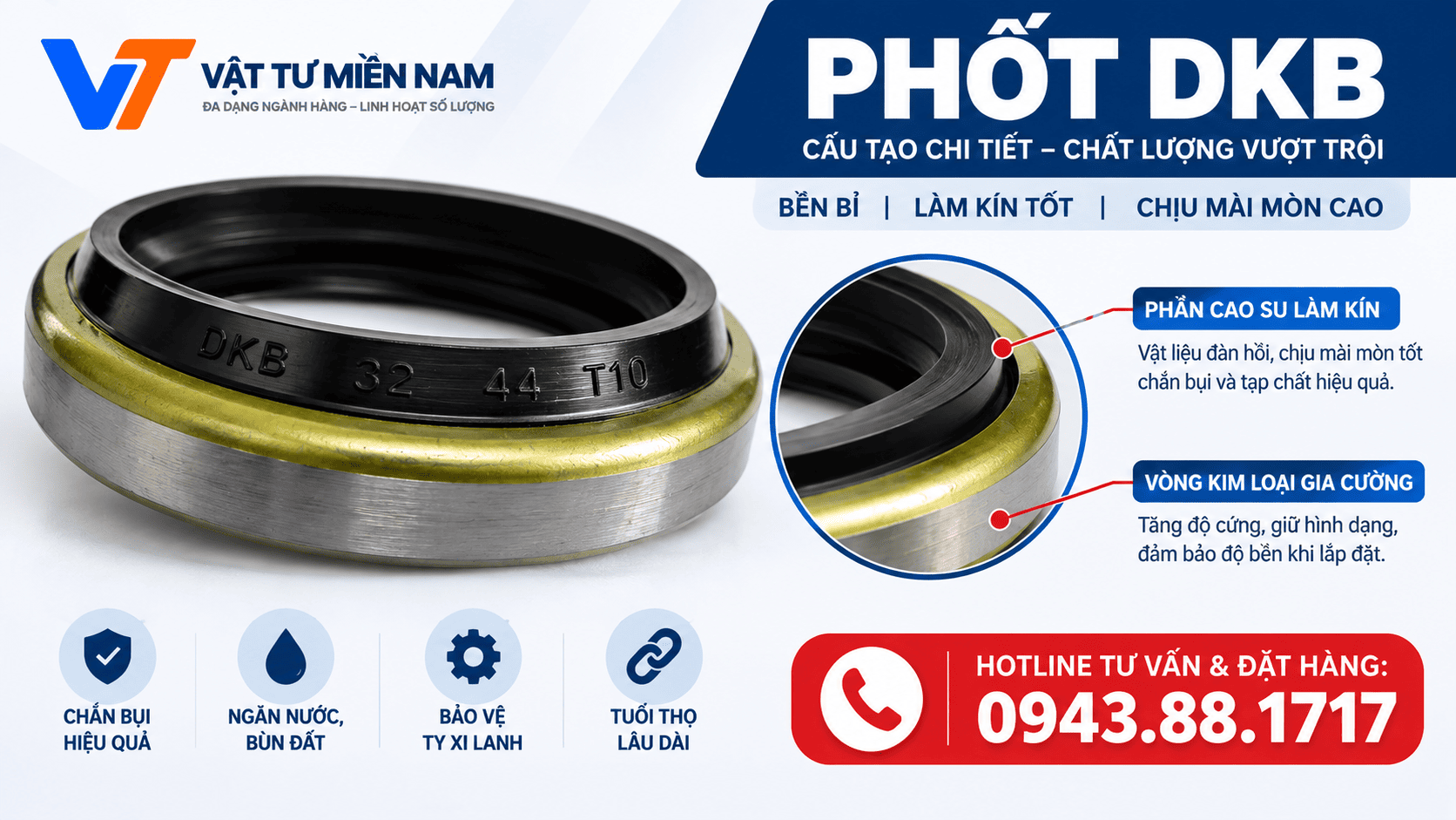 Cấu tạo phớt chắn bụi DKB gồm những gì?