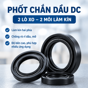 Phốt chắn dầu DC – 2 lò xo - Ảnh 2
