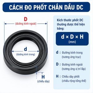 Phốt chắn dầu DC – 2 lò xo - Ảnh 4