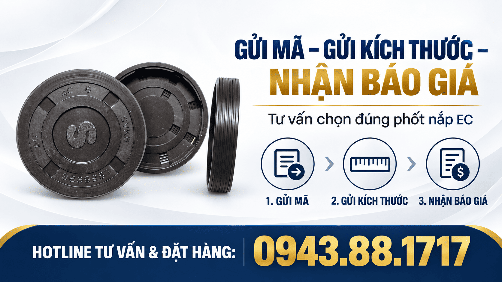 Mua phốt nắp EC, báo giá Mua phốt nắp EC