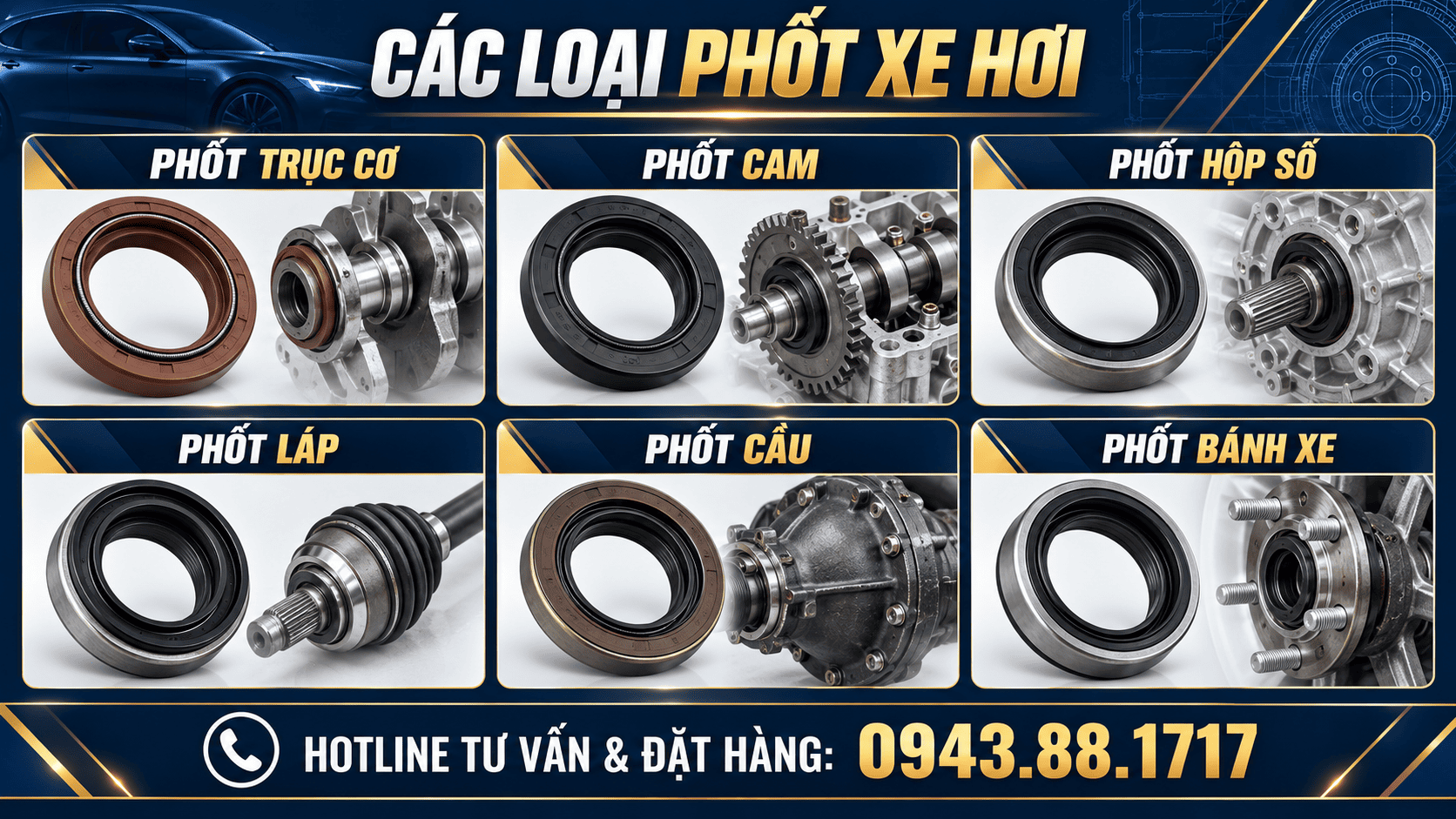 các lọi phốt xe hơi thường gặp