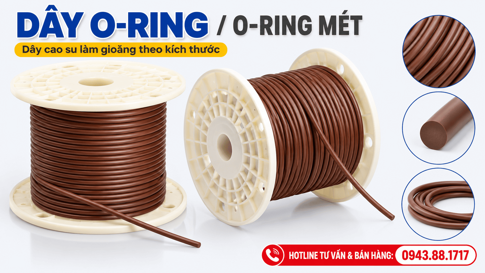 Dây O-ring / O-ring mét – Dây cao su làm gioăng theo kích thước